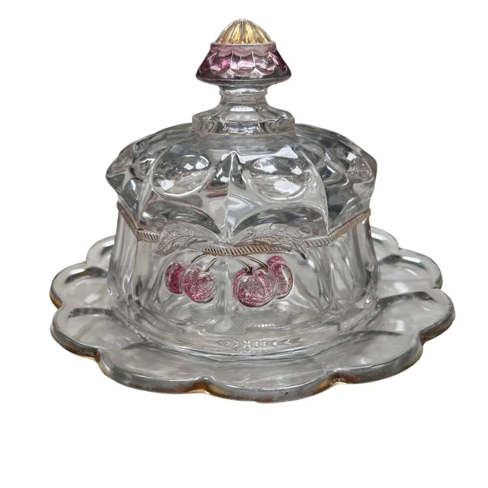 Mosser Northwood Cherry And Cable Butter Dish Cloche